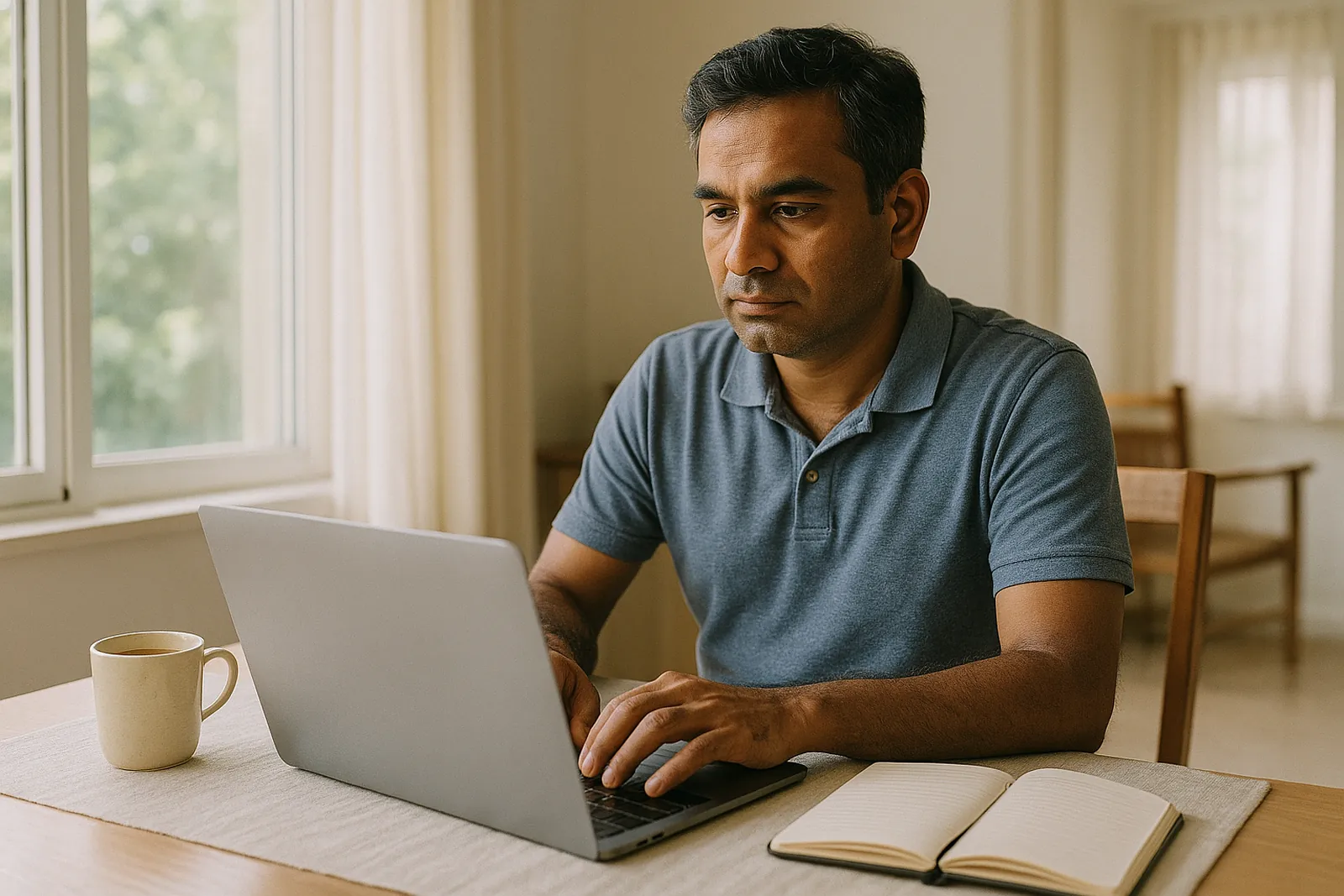 A parent researching education options online
